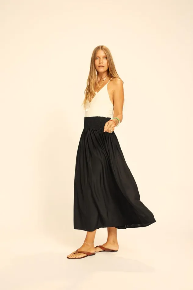 Bottoms Shop Natalie Martin BELLA SKIRT Black Silk