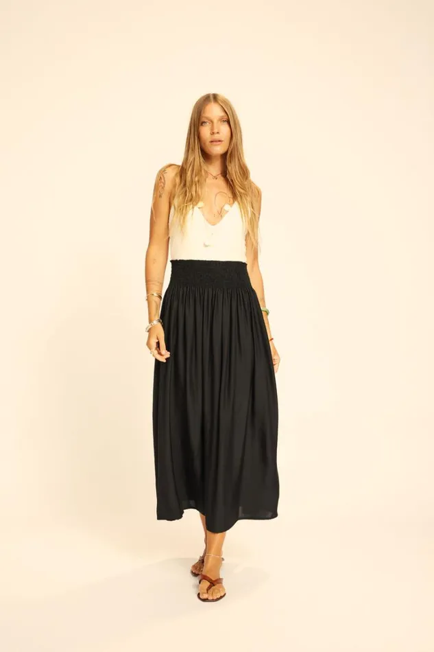 Bottoms Shop Natalie Martin BELLA SKIRT Black Silk