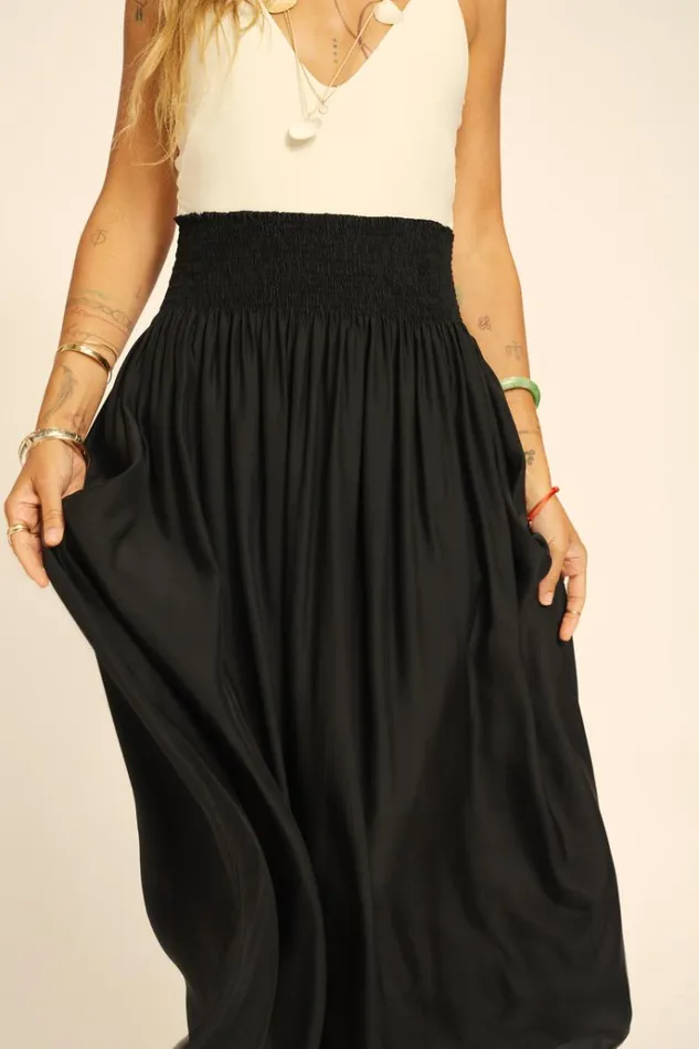 Bottoms Shop Natalie Martin BELLA SKIRT Black Silk