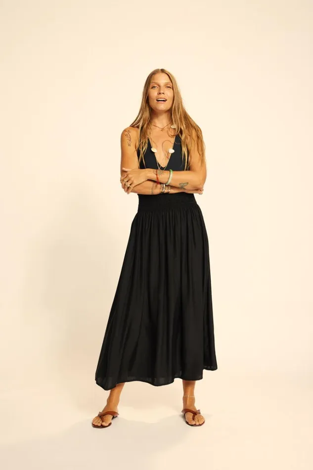 Bottoms Shop Natalie Martin BELLA SKIRT Black Silk