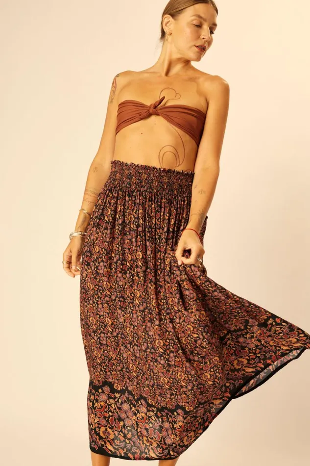 Bottoms Shop Natalie Martin BELLA SKIRT Petite Fleur Noire