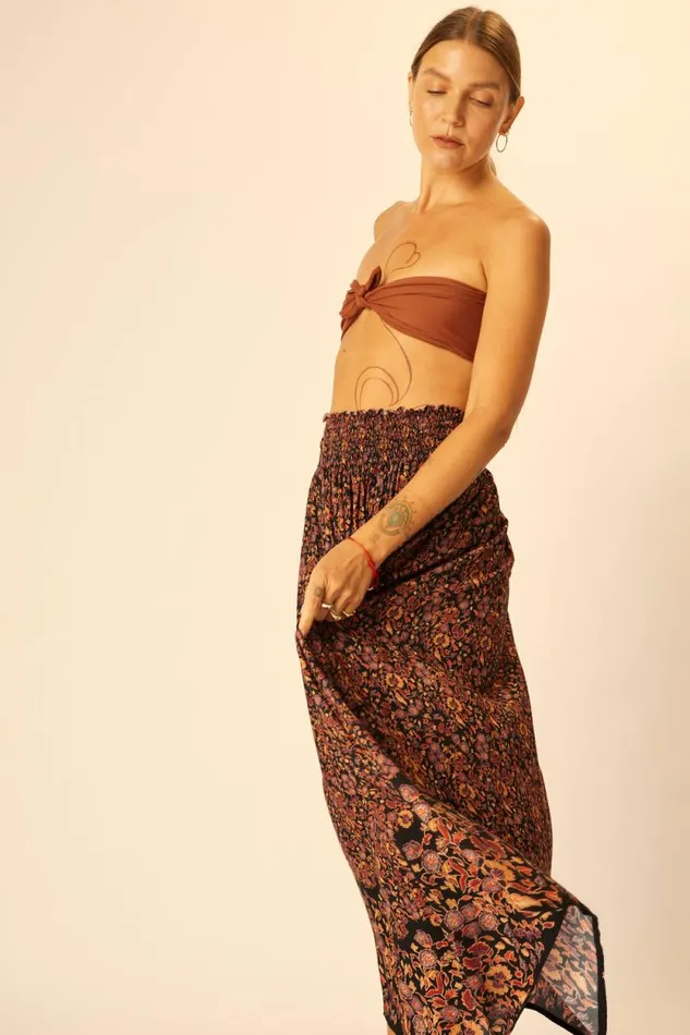 Bottoms Shop Natalie Martin BELLA SKIRT Petite Fleur Noire