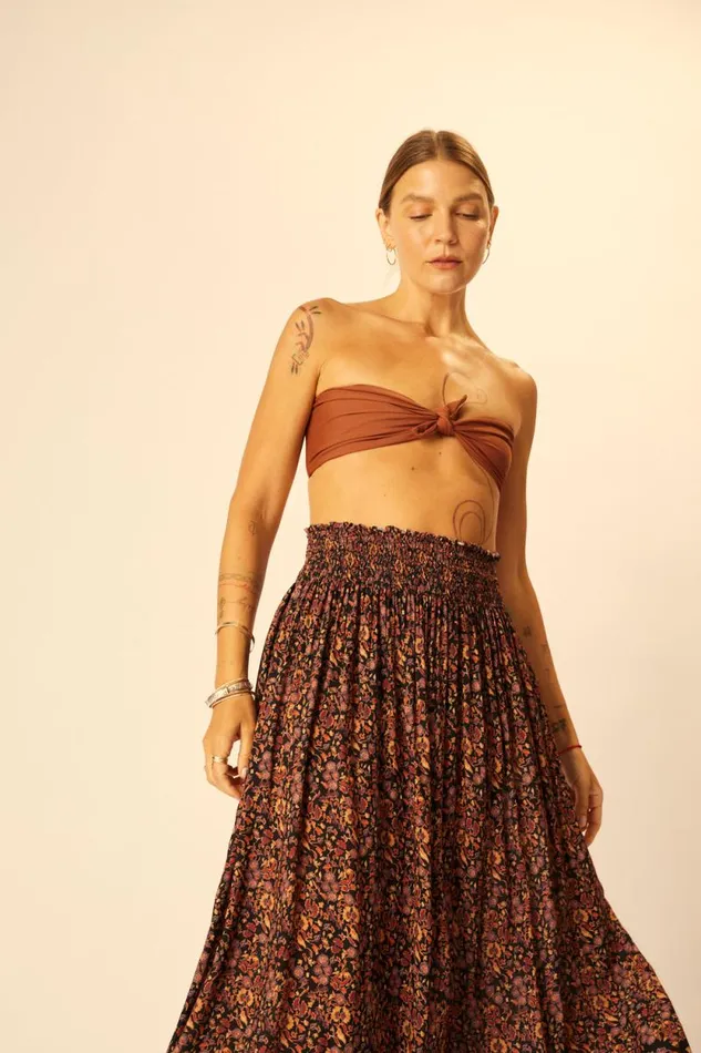 Bottoms Shop Natalie Martin BELLA SKIRT Petite Fleur Noire