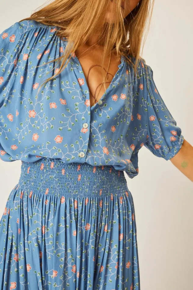 Bottoms Shop Natalie Martin BELLA SKIRT Pinwheel Denim