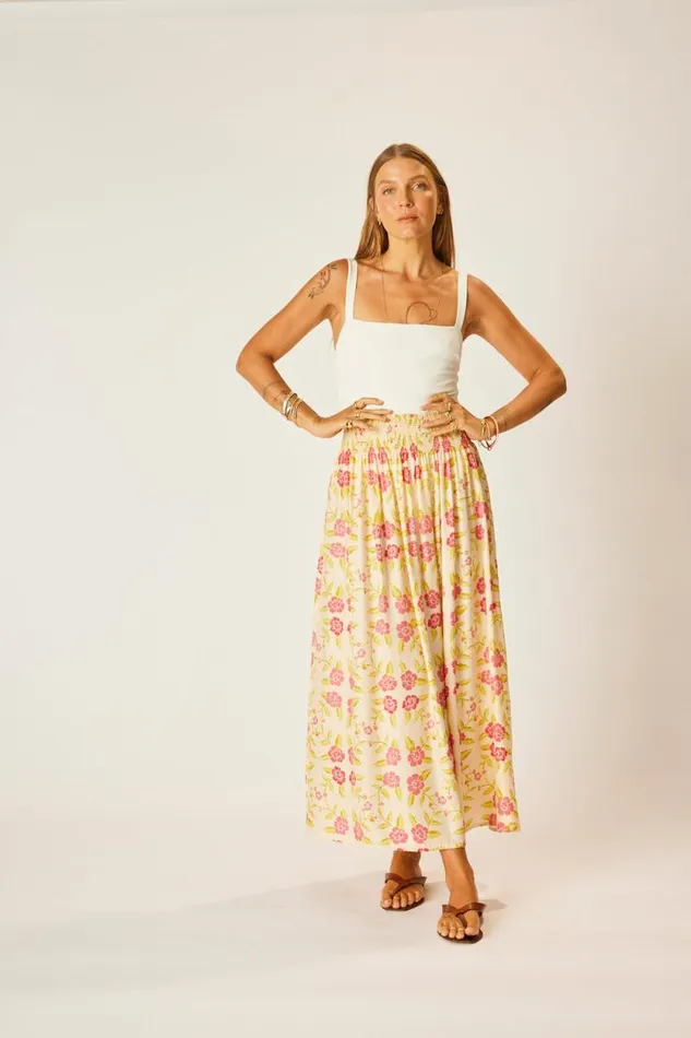 Bottoms Shop Natalie Martin BELLA SKIRT Prairie Dusty Crimson