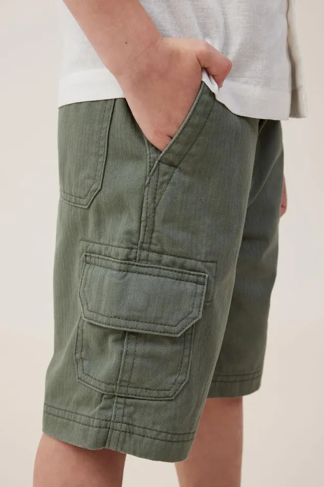 Boys 214 Shorts Cotton On Cargo Short Swag Green