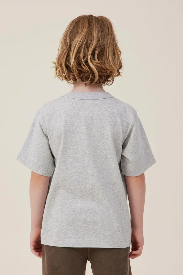Boys 214 Tops and TShirts Cotton On Jonny Short Sleeve Print Tee Fog Grey Marleskate