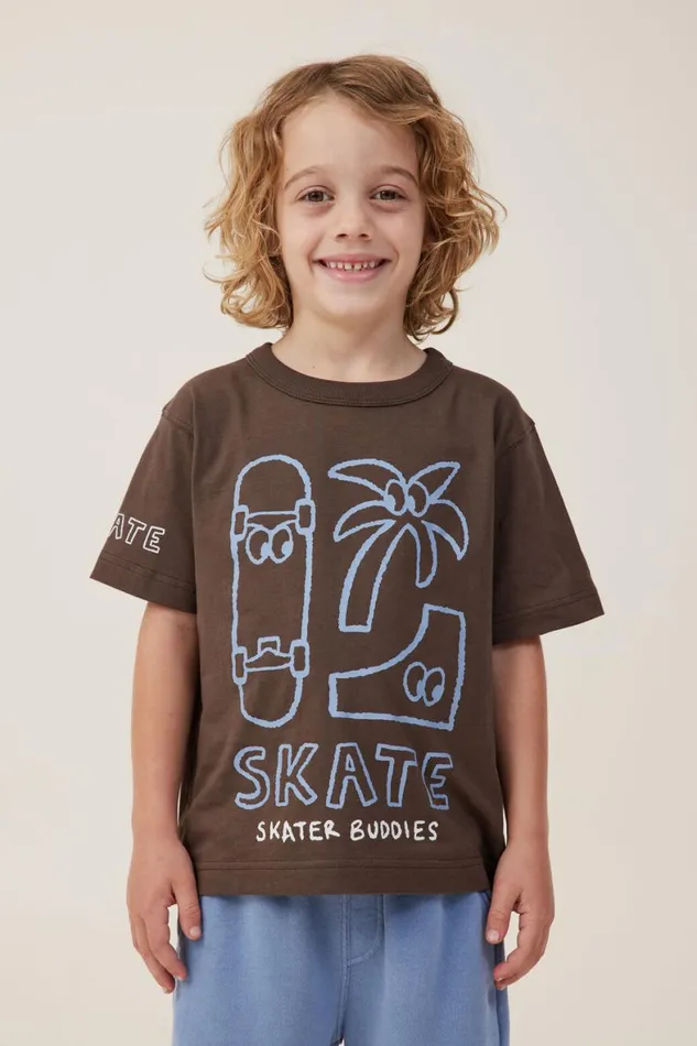 Boys 214 Tops and TShirts Cotton On Jonny Short Sleeve Print Tee Hot Choccyskate