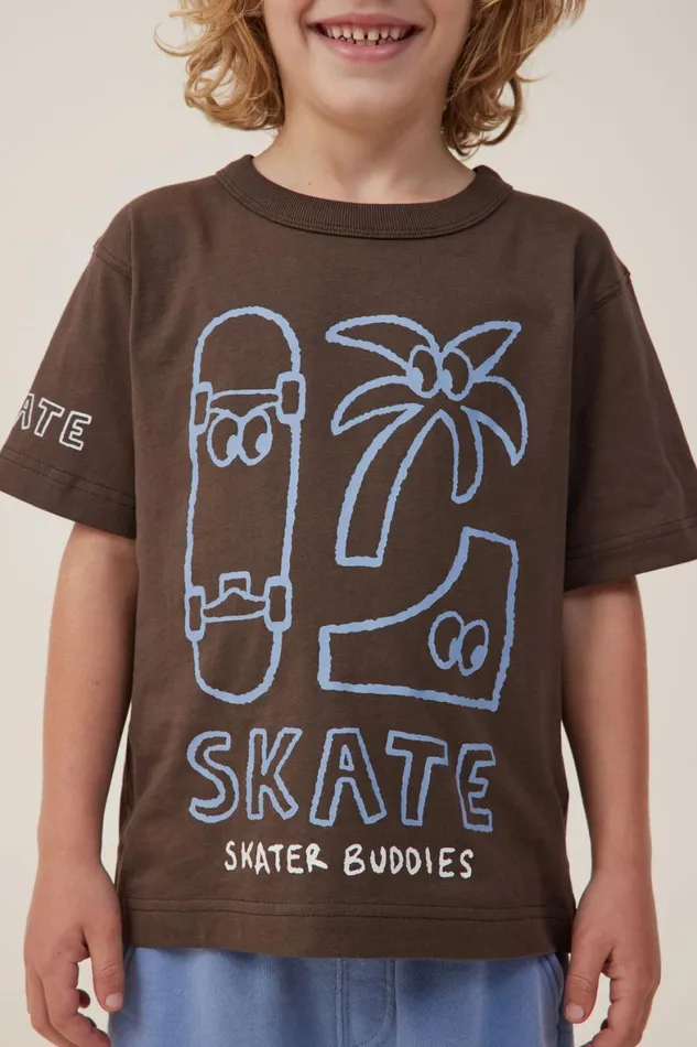Boys 214 Tops and TShirts Cotton On Jonny Short Sleeve Print Tee Hot Choccyskate