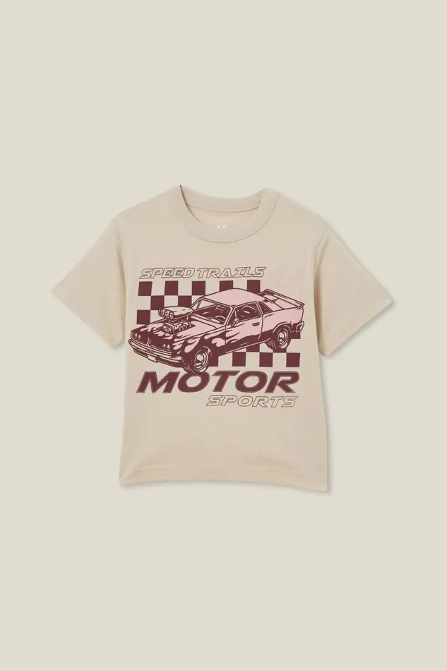 Boys 214 Tops and TShirts Cotton On Jonny Short Sleeve Print Tee Rainy Daymotor Sports