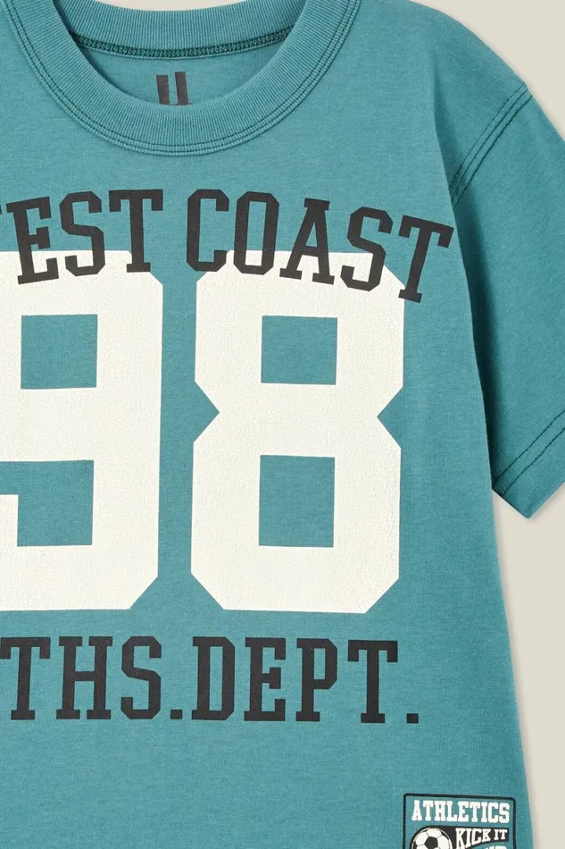 Boys 214 Tops and TShirts Cotton On Jonny Short Sleeve Print Tee Turtle Greenwest Coast 98