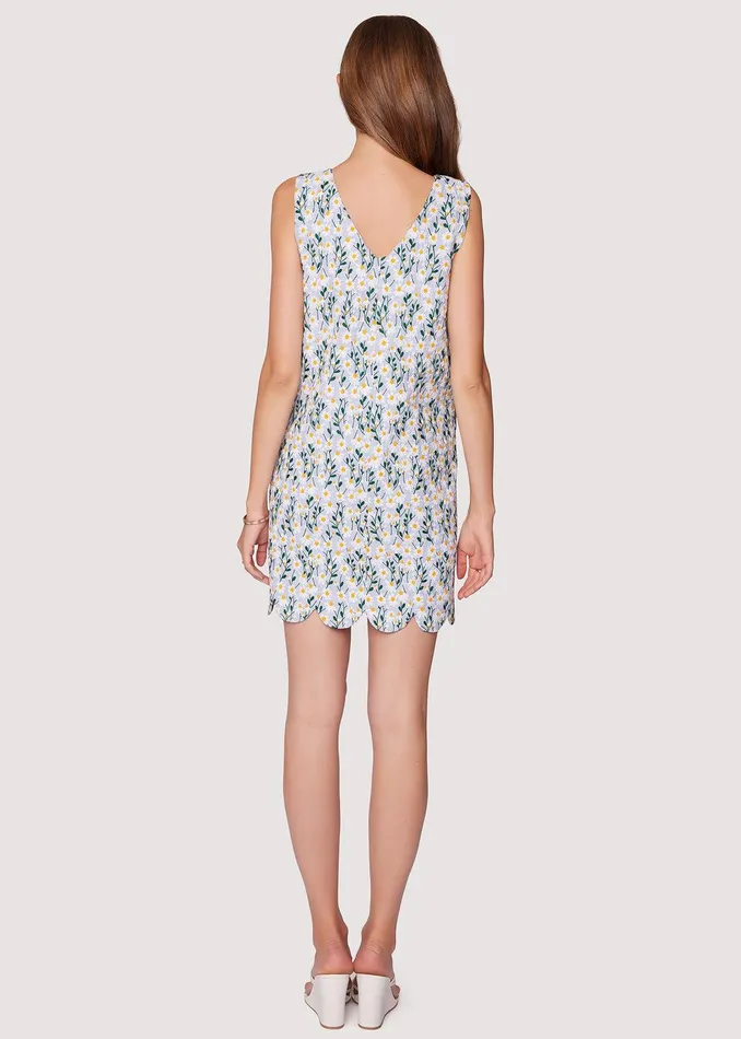 Breath Of Youth Scallop Shift Dress Lightblue Women Lost Wander Dresses