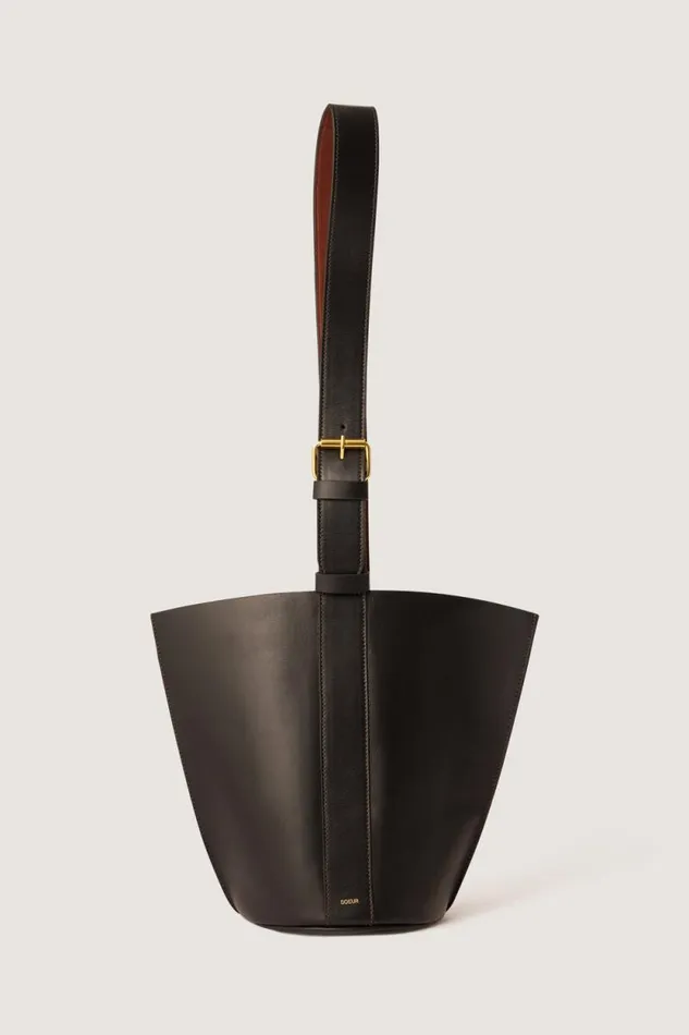 Bucket Bags Women Soeur SAUL MINI BAG Noircognac
