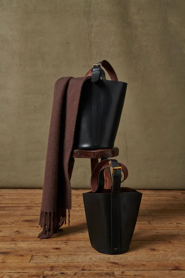 Bucket Bags Women Soeur SAUL MINI BAG Noircognac