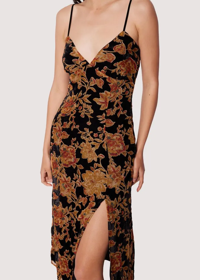 Cabin Hideaway Midi Dress Blackfloral Women Lost Wander Dresses