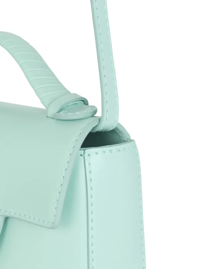 Calfskin BBuzz 17 Mini Bag Blue Women Balmain Crossbody Bags
