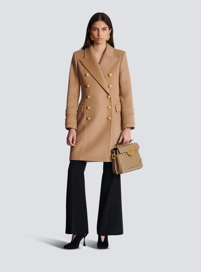 Calfskin BBuzz 23 Bag Brown Women Balmain Handbags