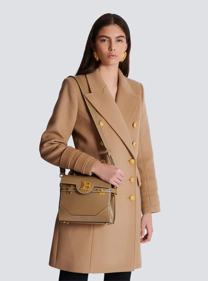Calfskin BBuzz 23 Bag Brown Women Balmain Handbags