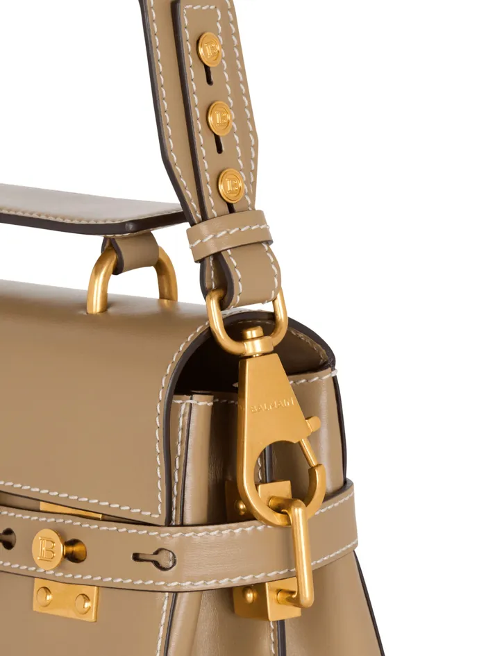 Calfskin BBuzz 23 Bag Brown Women Balmain Handbags