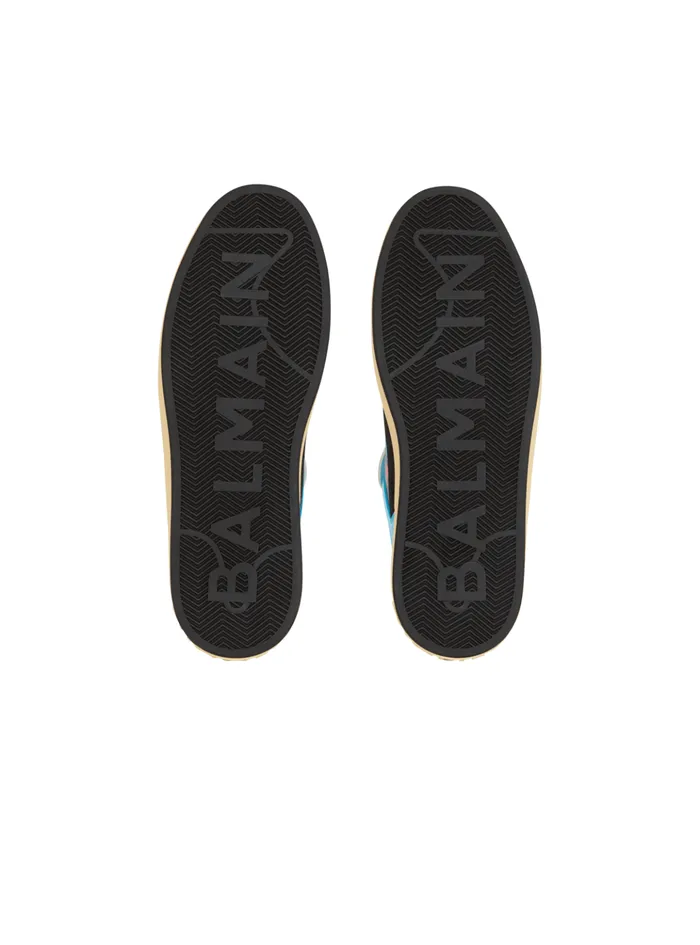 Calfskin BCourt Flip Trainers With Prince Gyasi Print Multicolor Men Balmain Sneakers