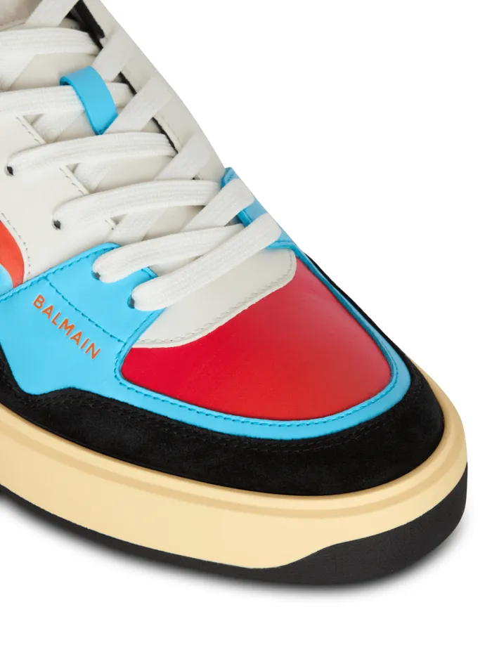 Calfskin BCourt Flip Trainers With Prince Gyasi Print Multicolor Men Balmain Sneakers