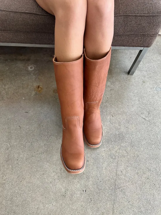 Campus Knee High Boot Saddle Women Shoes Lisa Says Gah