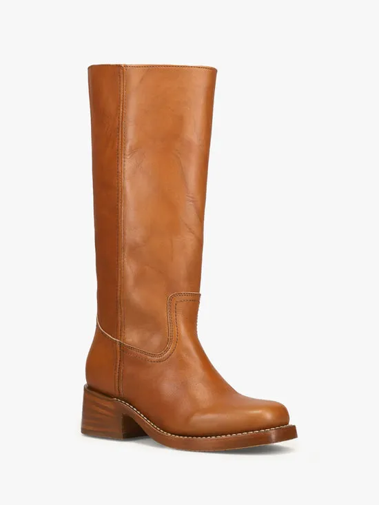 Campus Knee High Boot Saddle Women Shoes Lisa Says Gah