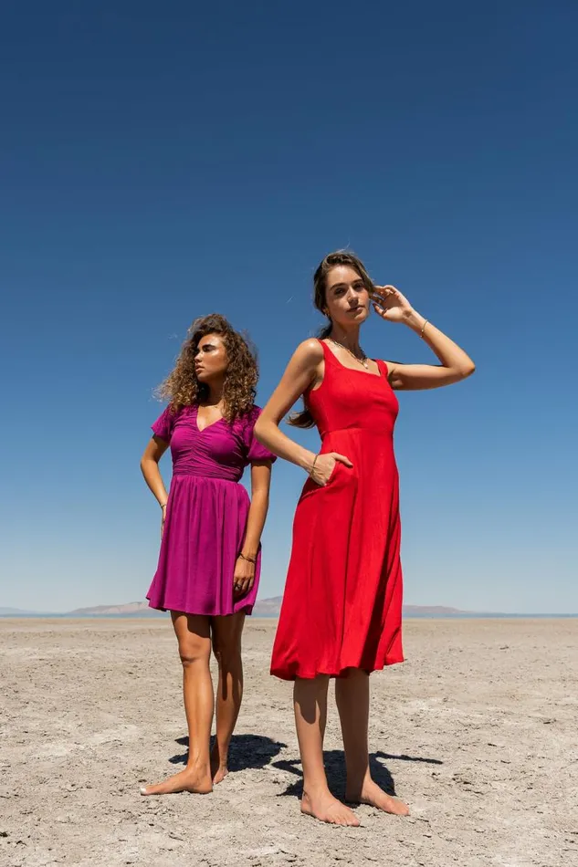 Carmela Midi Dress In Red Red Women Bohme Dresses