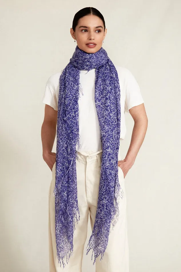 Cashmere And Silk Scarf Liberty Hibiscus Floral Women Chan Luu Scarves