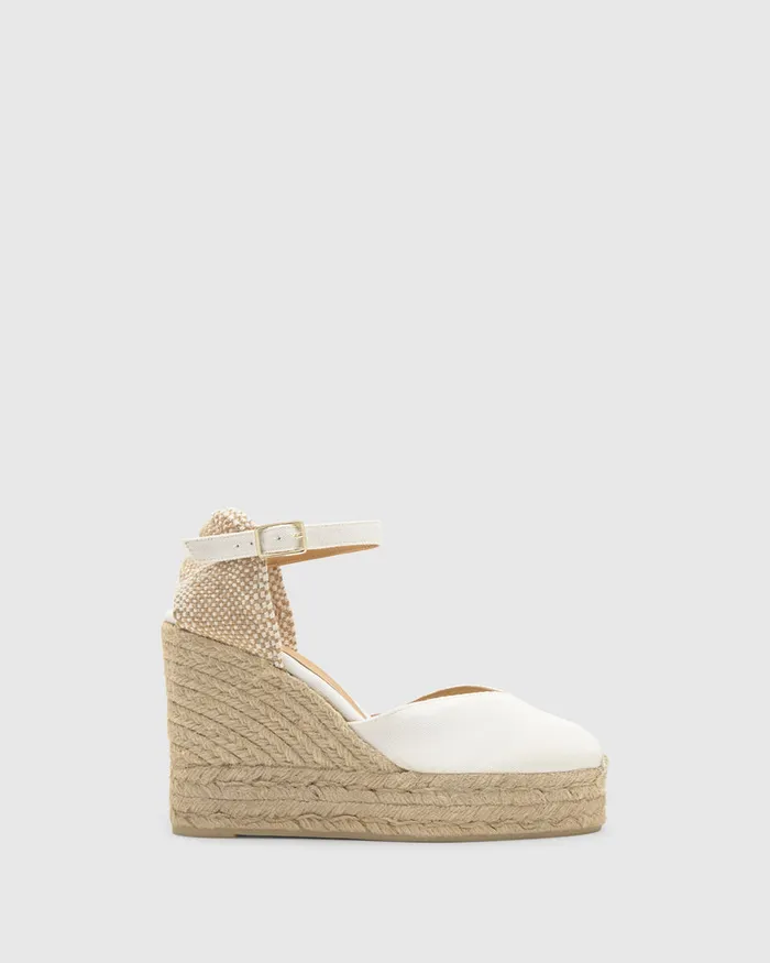 Castaer Chiarita8ed001 Blanco Women Wedges