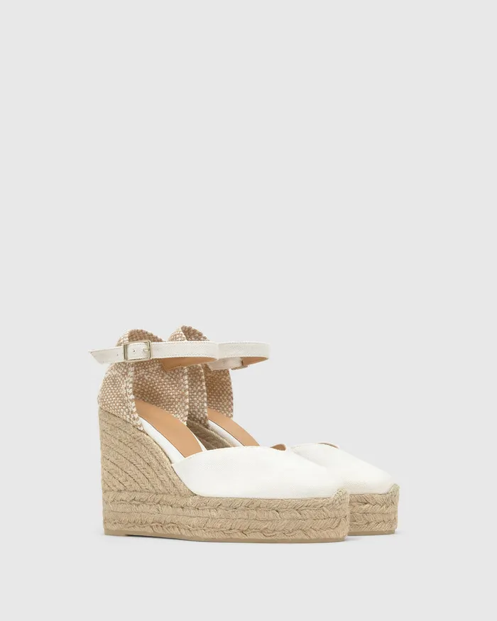 Castaer Chiarita8ed001 Blanco Women Wedges