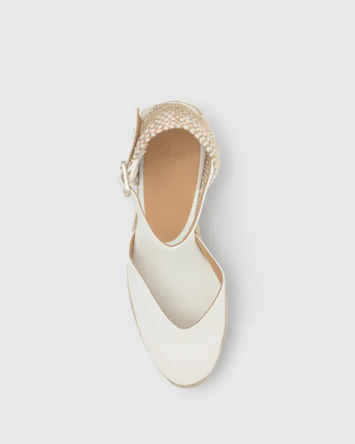 Castaer Chiarita8ed001 Blanco Women Wedges