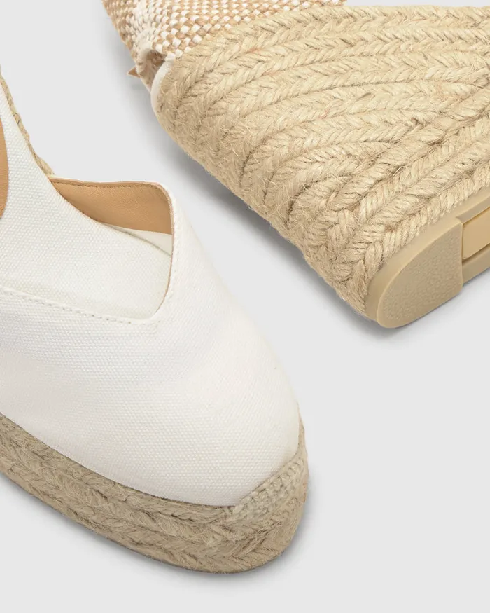 Castaer Chiarita8ed001 Blanco Women Wedges