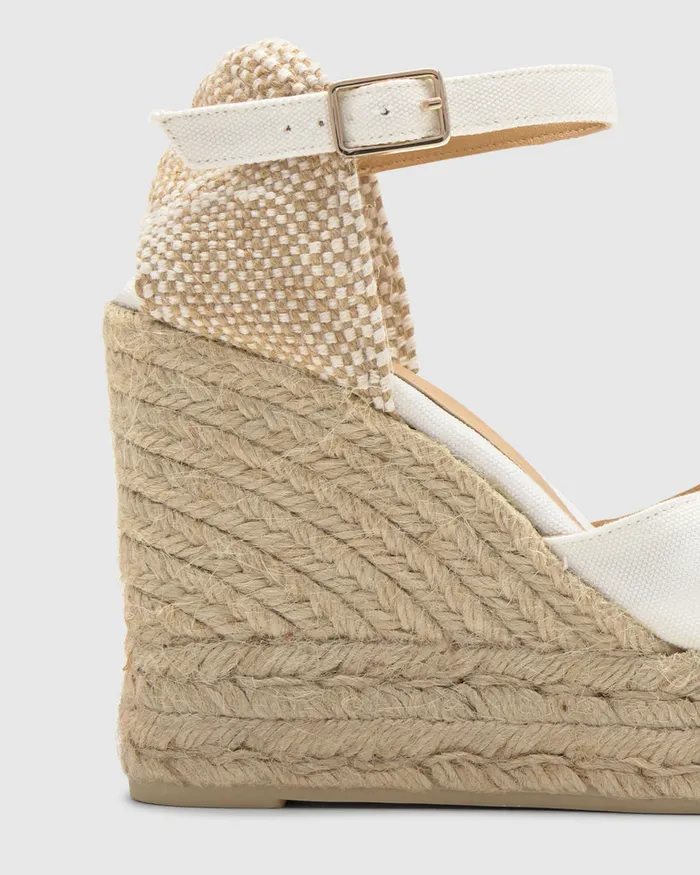 Castaer Chiarita8ed001 Blanco Women Wedges