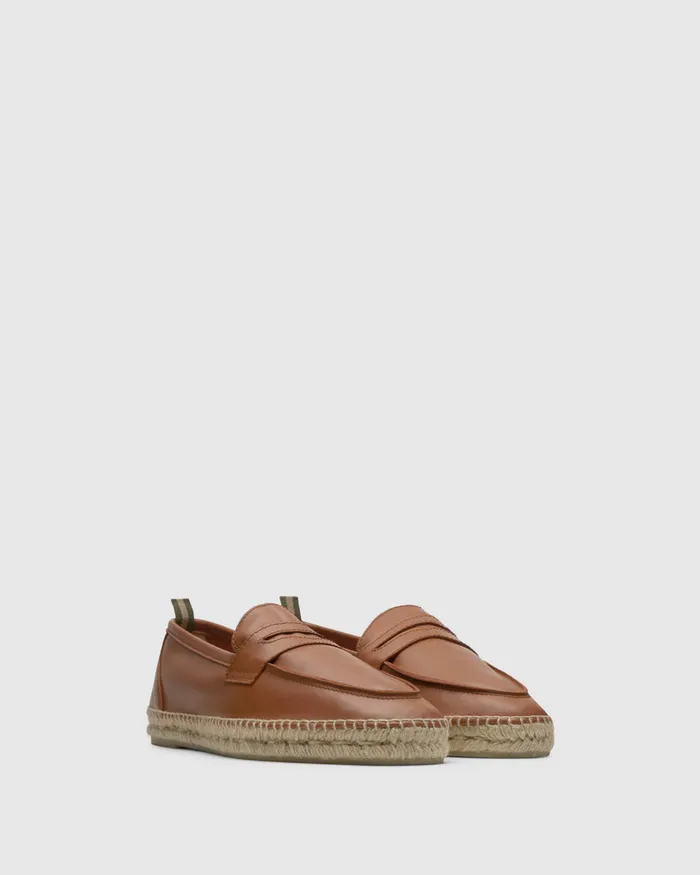 Castaer Nacho250 Cuero Men Flat Shoes