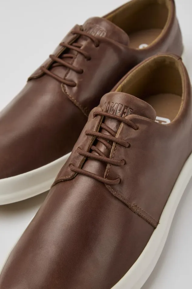 Casual Shoes Men Camper Chasis Brown Leather Shoes