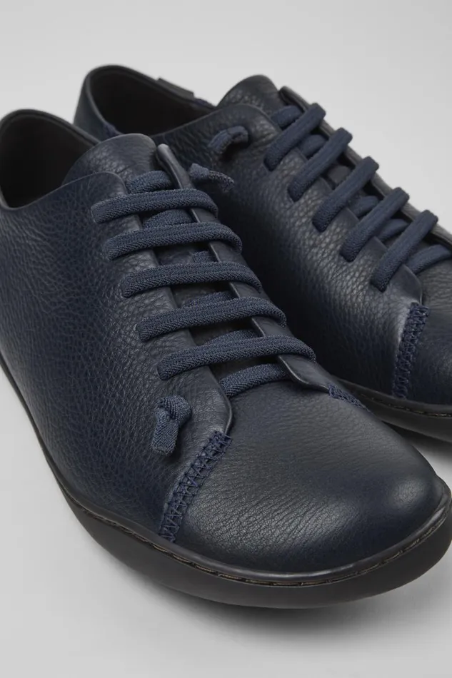 Casual Shoes Men Camper Peu Blue Leather Shoes