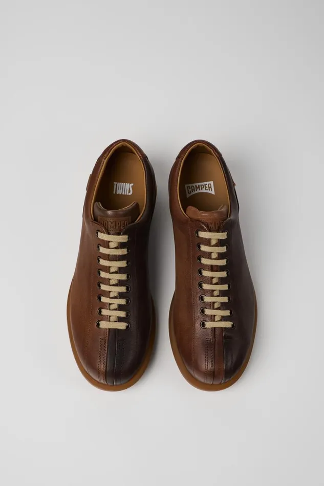 Casual Shoes Men Camper Twins Multicolored Leather Shoe