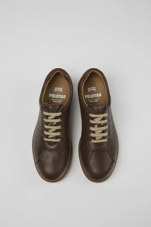 Casual Shoes Women Camper Pelotas Brown Leather Shoe Casual Shoes Women Camper Pelotas Brown Leather Shoe