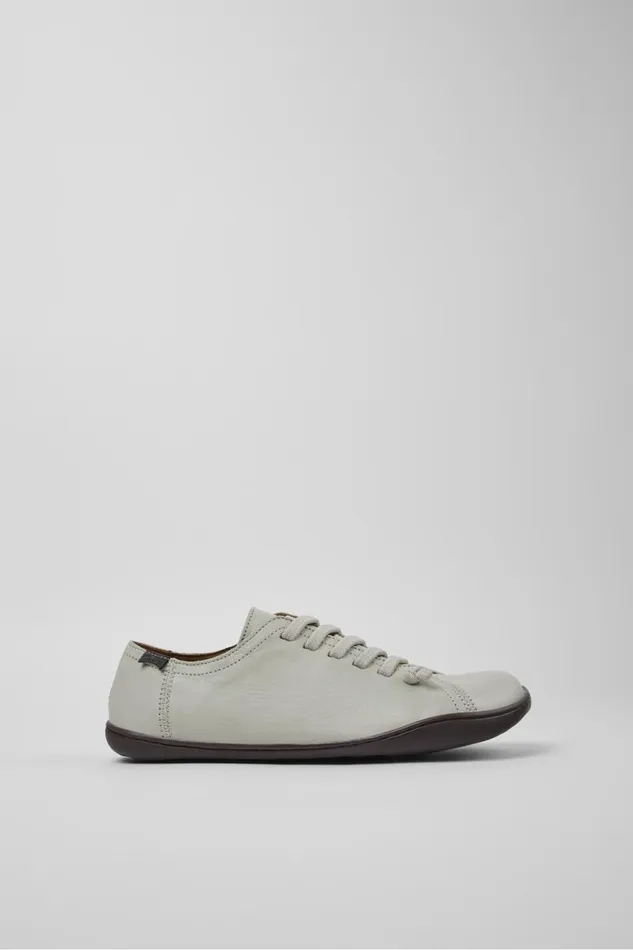 Casual Shoes Women Camper Peu Gray Leather Shoes