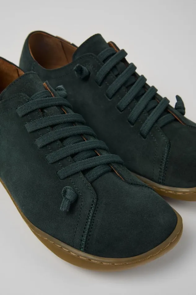 Casual Shoes Women Camper Peu Green Nubuck Shoes