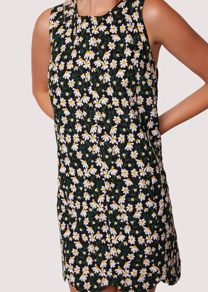 Chamomile Hills Mini Shift Dress Blackwhitefloral Women Lost Wander Dresses