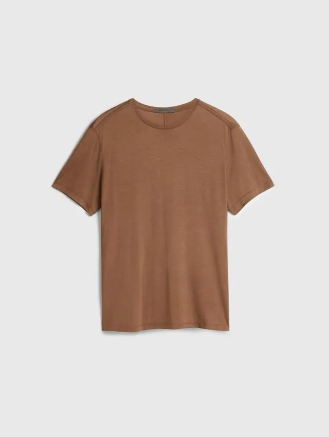 CHARLES CREWNECK Brown Clothing John Varvatos TShirts