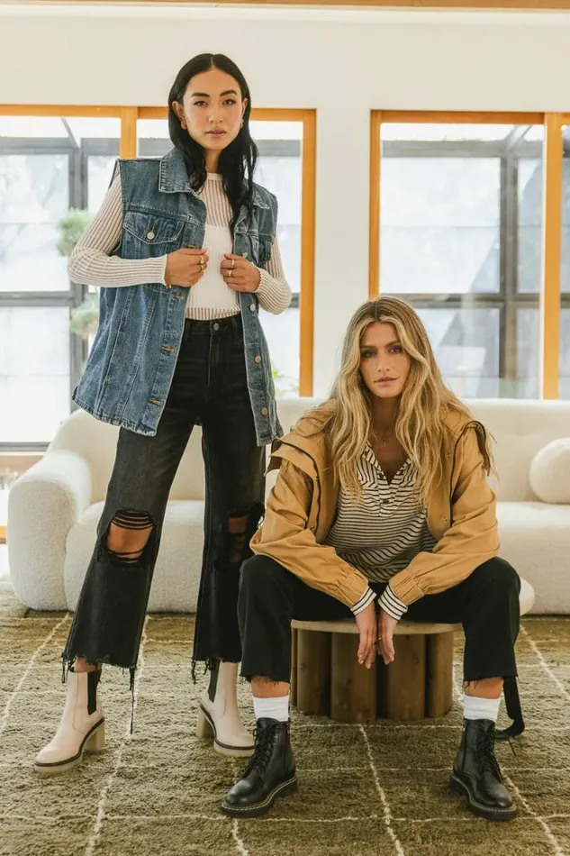 Charlie Distressed Jeans In Black Black Women Bohme Denim