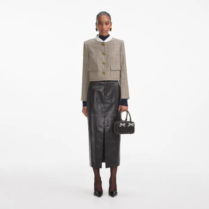 Check Wool Jacket Women Self Portrait Outerwear