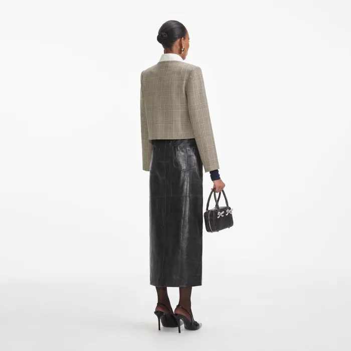 Check Wool Jacket Women Self Portrait Outerwear
