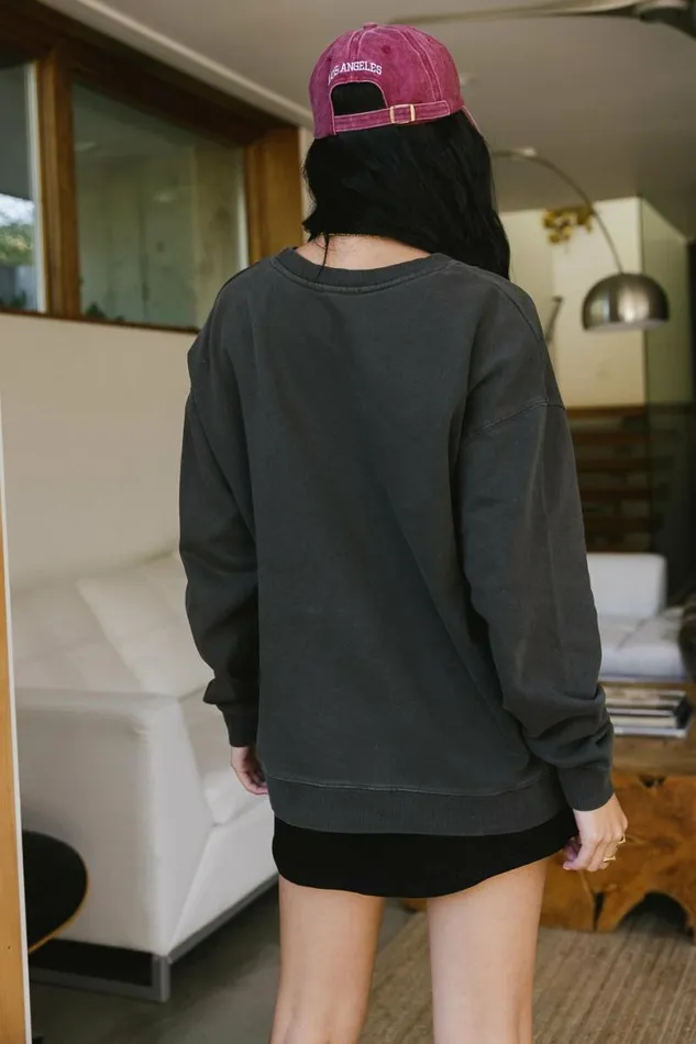 Chicago Graphic Sweatshirt Charcoal Women Bohme Tops