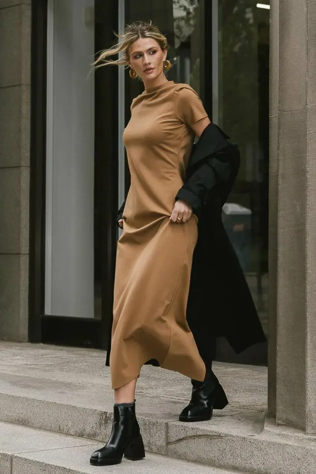 Ciara Maxi Dress In Camel Camel Women Bohme Dresses