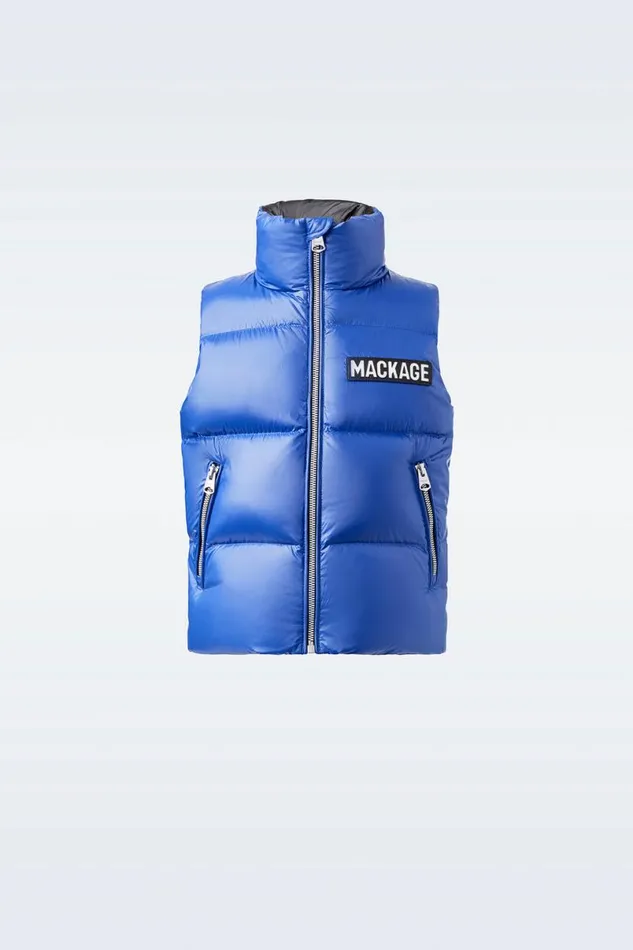 Coats and Jackets Kids Mackage CHARLEE Lustrous Light Down Puffer Vest For Toddlers 26 Years Black