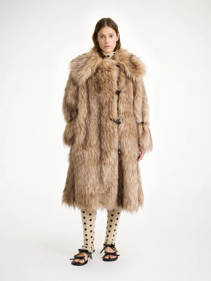 Coats and Jackets Women By Malene Birger Graca Faux Fur Coat Nomad